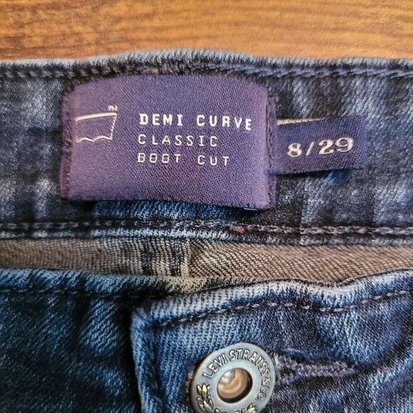 Vtg Levi's Jeans 8 Demi Curve Classic Bootcut Mid Rise Medium Dark Wash Y2K - Picture 4 of 11